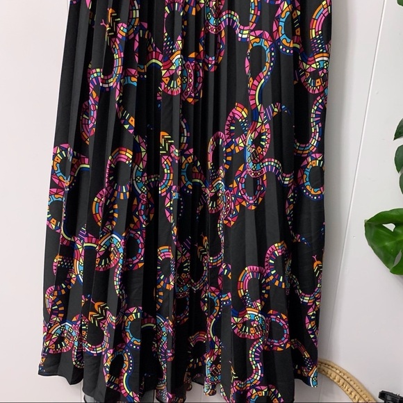 Mara Hoffman Snake Print Maxi Skirt Long Designer Boutique Rare Pleated Pattern - Picture 6 of 14